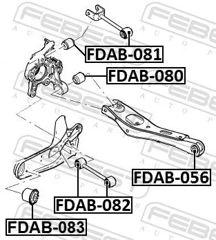 FEBEST Mounting, control/trailing arm (FDAB-056)