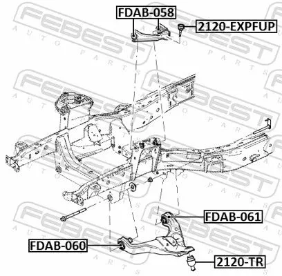 FEBEST Mounting, control/trailing arm (FDAB-060)