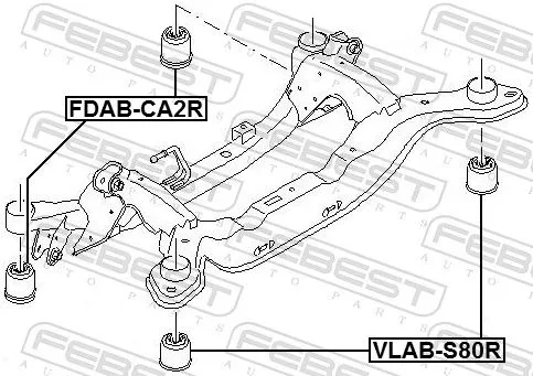 FEBEST Bushing, axle beam (FDAB-CA2R)