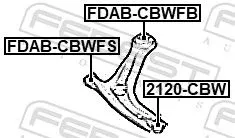 FEBEST Mounting, control/trailing arm (FDAB-CBWFS)