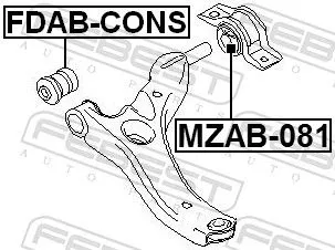 FEBEST Mounting, control/trailing arm (FDAB-CONS)