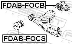 FEBEST Mounting, control/trailing arm (FDAB-FOCS)