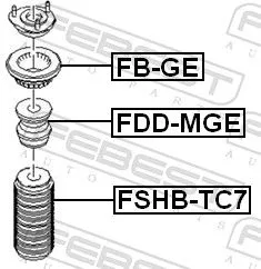 FEBEST Rubber Buffer, suspension (FDD-MGE)