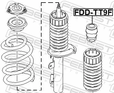 FEBEST Rubber Buffer, suspension (FDD-TT9F)