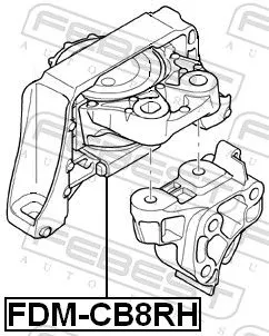 FEBEST Mounting, engine (FDM-CB8RH)
