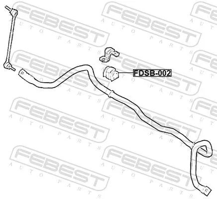 FEBEST Link/Coupling Rod, stabiliser bar (FDSB-002)