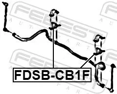 FEBEST Mounting, stabiliser bar (FDSB-CB1F)