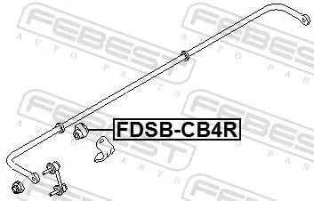 FEBEST Mounting, stabiliser bar (FDSB-CB4R)