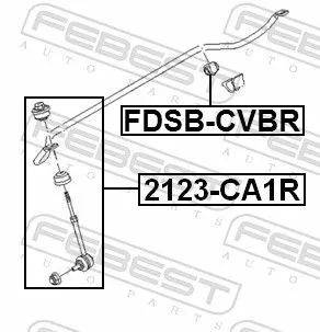 FEBEST Mounting, stabiliser bar (FDSB-CBVR)