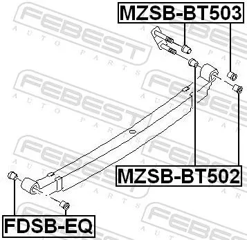 FEBEST Bushing, leaf spring (FDSB-EQ)