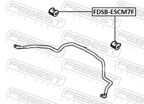 FEBEST Mounting, stabiliser bar (FDSB-ESCM7F)