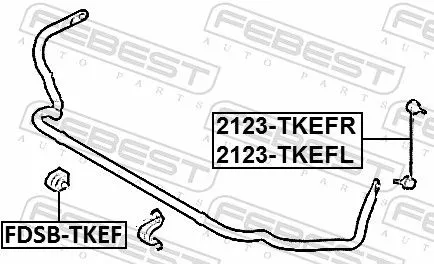 FEBEST Mounting, stabiliser bar (FDSB-TKEF)