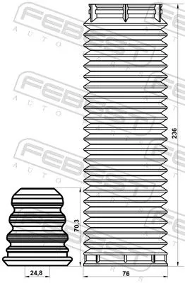 FEBEST Dust Cover Kit, shock absorber (FDSHB-KUGF-KIT)