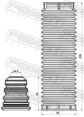 FEBEST Dust Cover Kit, shock absorber (FDSHB-KUGIIF-KIT)