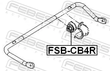 FEBEST Mounting, stabiliser bar (FSB-CB4R)