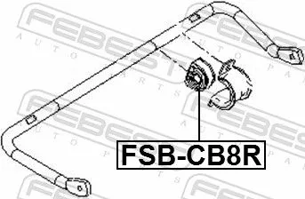 FEBEST Mounting, stabiliser bar (FSB-CB8R)