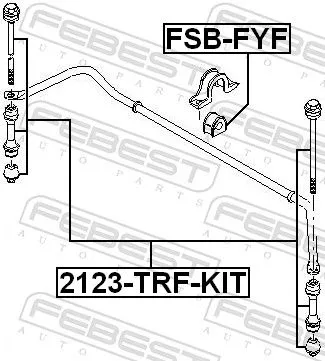 FEBEST Mounting, stabiliser bar (FSB-FYF)