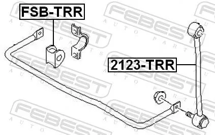 FEBEST Mounting, stabiliser bar (FSB-TRR)