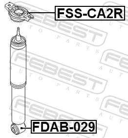 FEBEST Suspension Strut Support Mount (FSS-CA2R)