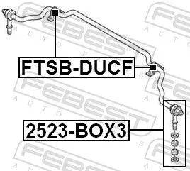 FEBEST Repair Kit, stabiliser bush (FTSB-DUCF)