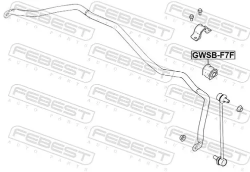 FEBEST Mounting, stabiliser bar (GWSB-F7F)