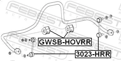 FEBEST Mounting, stabiliser bar (GWSB-HOVRR)