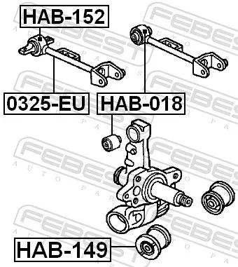 FEBEST Mounting, control/trailing arm (HAB-018)