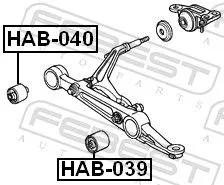 FEBEST Mounting, control/trailing arm (HAB-039)