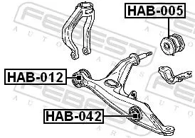 FEBEST Mounting, control/trailing arm (HAB-042)