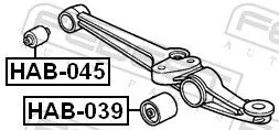 FEBEST Mounting, control/trailing arm (HAB-045)