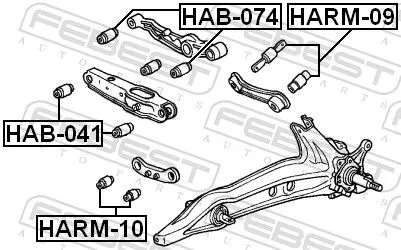 FEBEST Mounting, control/trailing arm (HAB-074)