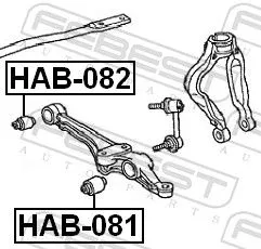 FEBEST Mounting, control/trailing arm (HAB-082)