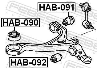 FEBEST Mounting, control/trailing arm (HAB-091)