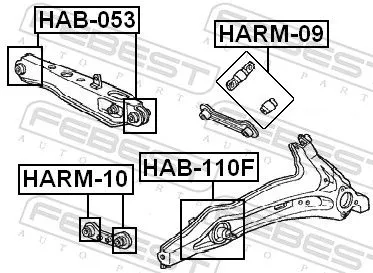 FEBEST Mounting, control/trailing arm (HAB-110F)