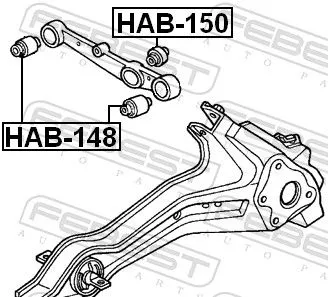 FEBEST Mounting, control/trailing arm (HAB-148)
