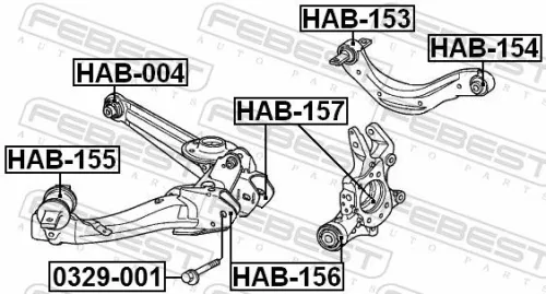 FEBEST Mounting, control/trailing arm (HAB-156)