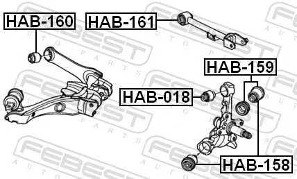FEBEST Mounting, control/trailing arm (HAB-158)