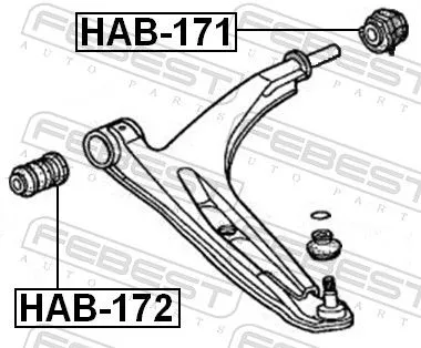 FEBEST Mounting, control/trailing arm (HAB-171)