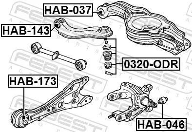 FEBEST Mounting, control/trailing arm (HAB-173)