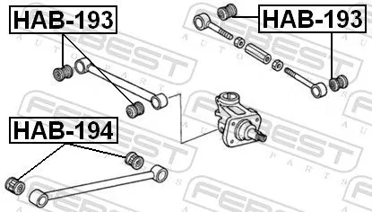 FEBEST Mounting, control/trailing arm (HAB-193)