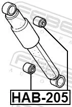 FEBEST Bush, shock absorber (HAB-205)