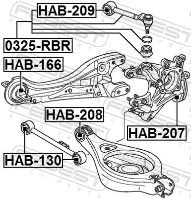 FEBEST Mounting, control/trailing arm (HAB-207)
