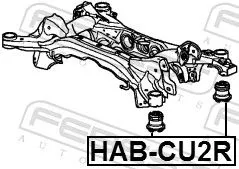 FEBEST Bushing, axle beam (HAB-CU2R)