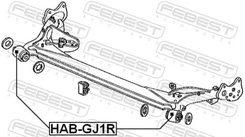 FEBEST Bushing, axle beam (HAB-GJ1R)