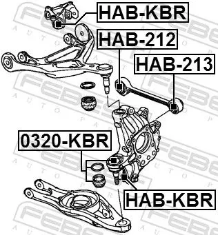 FEBEST Mounting, control/trailing arm (HAB-KBR)