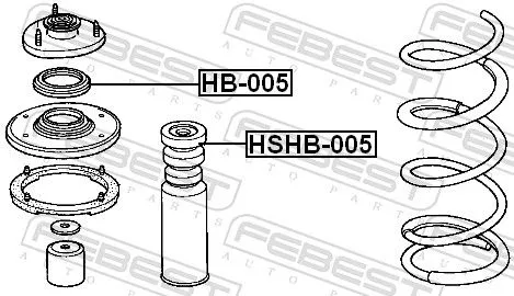 FEBEST Protective Cap/Bellow, shock absorber (HSHB-005)