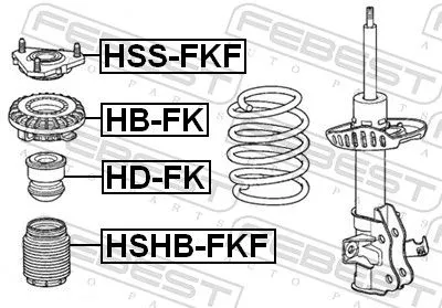 FEBEST Rolling Bearing, suspension strut support mount (HB-FK)