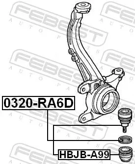 FEBEST Repair kit, supporting/ball joint (HBJB-A99)