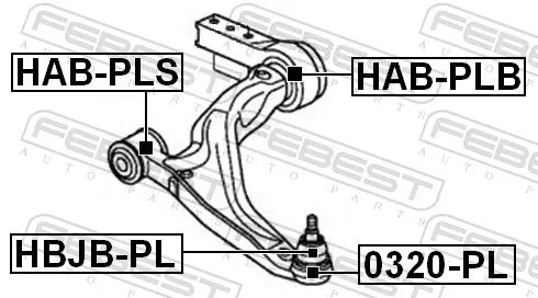 FEBEST Repair kit, supporting/ball joint (HBJB-PL)