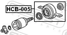 FEBEST Bearing, propshaft centre bearing (HCB-005)